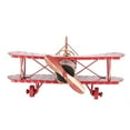 thumbnail image 3 of Retro Airplane Model Decor Large Vintage Metal Decorative Model Airplane Wrought Iron Aircraft Hanging Airplane Biplane Ornament for Christmas Photo Props Desktop Decoration Birthday Gifts, 3 of 9