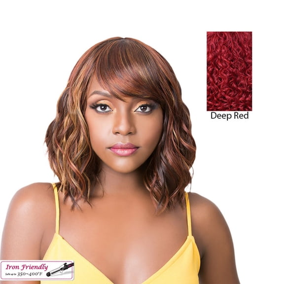 Quality Synthetic Wig Q Nory,Deep Red