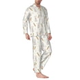 thumbnail image 2 of Kdxio Retro Rabbit Men’s Pajama Set Pajamas For Men 2 Piece PJ Set with Men Pajama Pants and Long Sleeve T-Shirt Lounge Set-X-Large, 2 of 7
