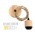 thumbnail image 3 of Cable de luz colgante Cable de luz colgante E27 Lámpara colgante resistente retro Accesorio para Madera negra retorcida, 3 of 9
