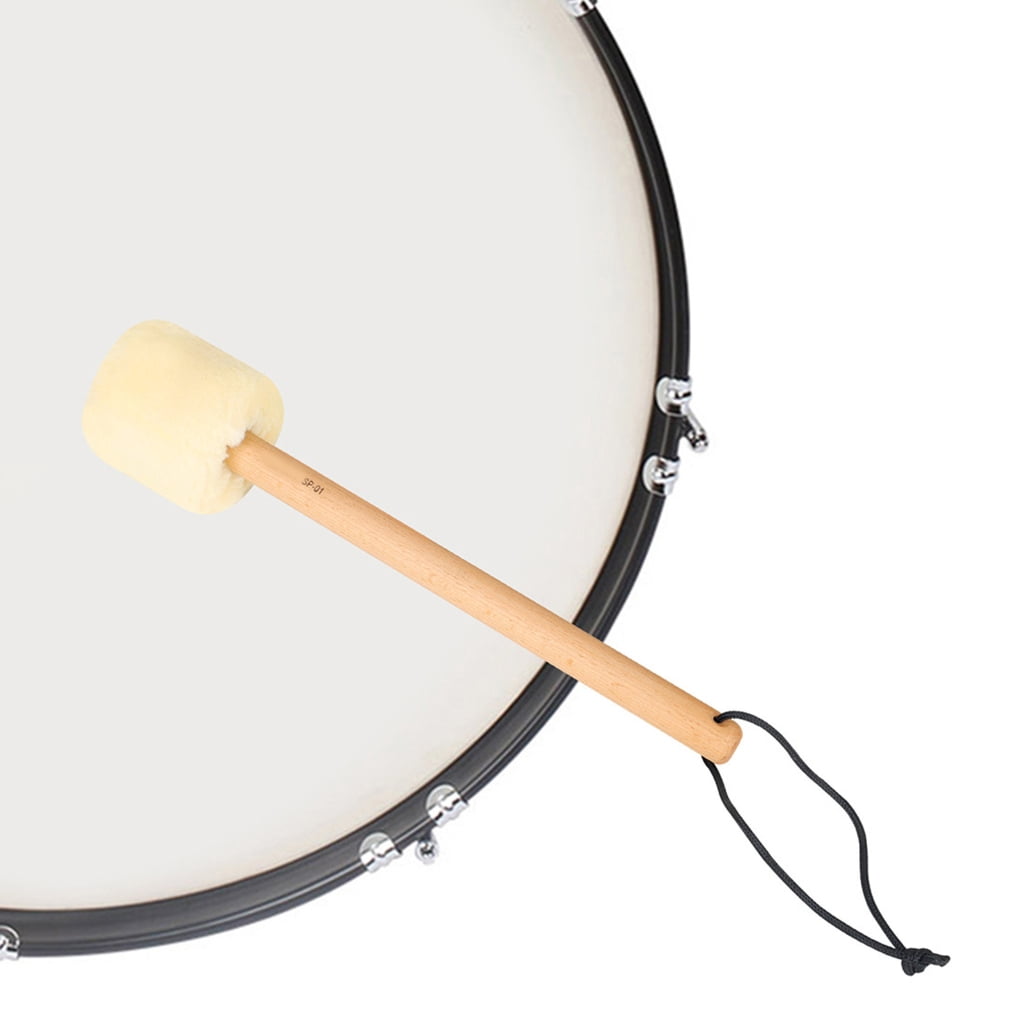 Yokua 7 Pcs Wood Handle Drum Stick Singing Bowl Mallet Soft Felt Head Drumsticks
