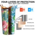 thumbnail image 3 of Pioneer Flower 10oz Tumblers Stainless Steel Tumbler with Lid and Straw,Vacuum Insulated Double Wall Travel Tumbler Cups with Cleaning Brush for Coffee, Tea, 3 of 4