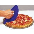 thumbnail image 4 of Rock'n Roll Pizza Cutter, Plastic, Non-Stick, Rocking, 9 inch, Made in USA, Cobalt Blue, 4 of 5