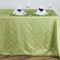 thumbnail image 2 of Efavormart 90" x 132" Lime Green Taffeta Tablecloths Pintuck Table linens for Kitchen Dining Catering Wedding Birthday Party, 2 of 11