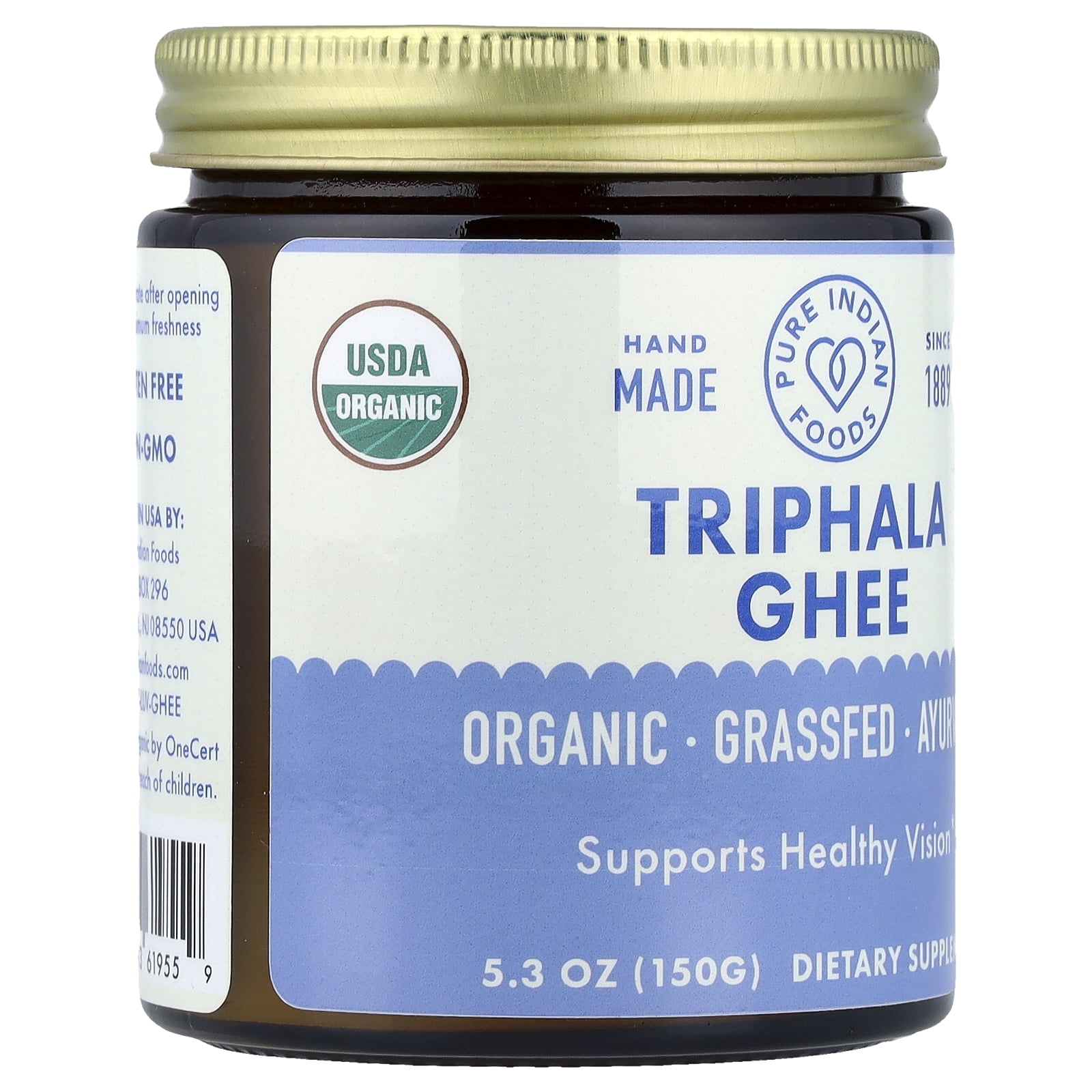 Pure Indian Foods Organic Triphala Ghee, 5.3 oz (150 g)