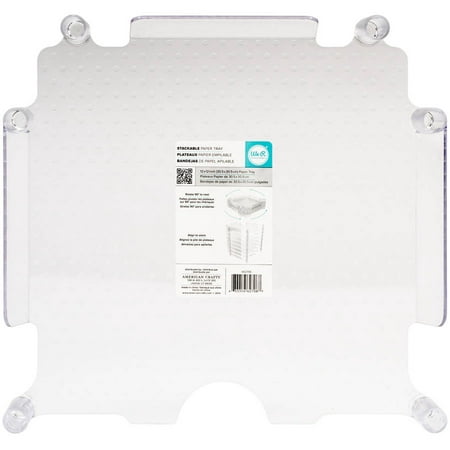 Stackable Acrylic Paper Tray 12"x12"-cle