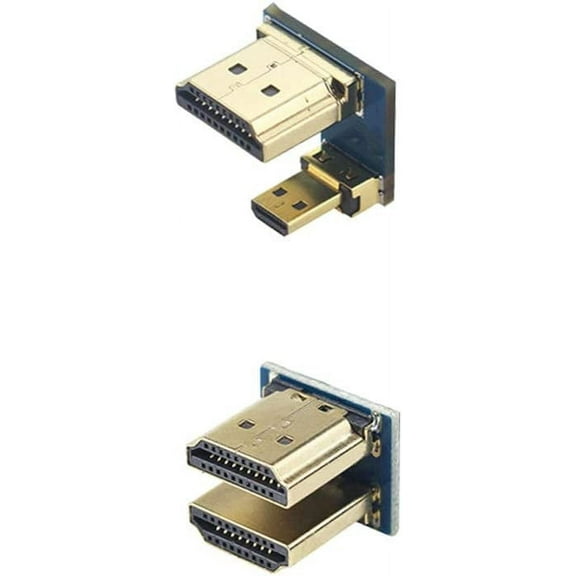 Treedix 2pcs HDMI Adapter Compatible with Touch Screen Module to Raspberry Pi 3B/4B, HDMI to HDMI, Micro HDMI to HDMI Adapter Module