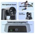 thumbnail image 2 of Cámara PTZ TONGVEO HDMI/USB 10X Zoom óptico 1080P 60 fps, 2 of 8