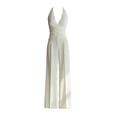 thumbnail image 6 of Xdegoge Halter Neck Jumpsuit for Women Backless V Neck Wide Leg Outfits High Waisted Dressy Long Pants Jumpsuits for Party Evening Wedding Guest Clubwear Fashion, 6 of 6