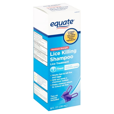 Equate Maximum Strength Lice Killing Shampoo, 8 Fl (Best Way To Kill Lice On Furniture)