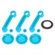 thumbnail image 1 of Conjunto de cubiertas para manijas de puertas exteriores Unique Bargains, trim decorativo para Jeep Wrangler JK 2DR 2007-2017, ABS, Azul Claro, 1 juego, 1 of 6