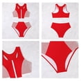 thumbnail image 2 of PEASKJP Swimsuit Women Womens Two Piece Swimsuits Wrap Front Bikini High Waisted Bottom Tummy Control Bathing Suits Swimwear (Red,M), 2 of 4