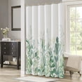 thumbnail image 2 of Green Floral Shower Curtain, Waterproof Fabric Watercolor Eucalyptus Plant Leaves Shower Curtains Set Bathroom Decor for Bathtubs with 12 Hooks, Weighted Hem, Durable, Washable, 2 of 6
