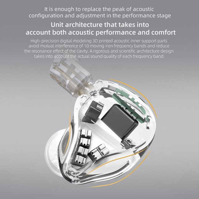 KZ-ASX Audífonos de 3,5 mm Jack In Ear Audífonos para teléfono (plata con micrófono) Ndcxsfigh Para estrenar