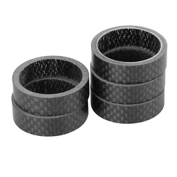 5pcs Headset Spacer Matte Black Carbon Fiber Handlebar Stem Spacers Fit