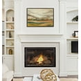 thumbnail image 5 of Kate and Laurel Sylvie Mountainscape Framed Canvas Wall Art by Annie Quigley, 23x33 Brown, Watercolor Mountain Art for Wall, 5 of 6