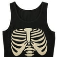 thumbnail image 6 of Douhoow Womens Rib Knit Tank Tops Punk Tee Sleeveless Round Neck Skeleton Print Crop Top, 6 of 9