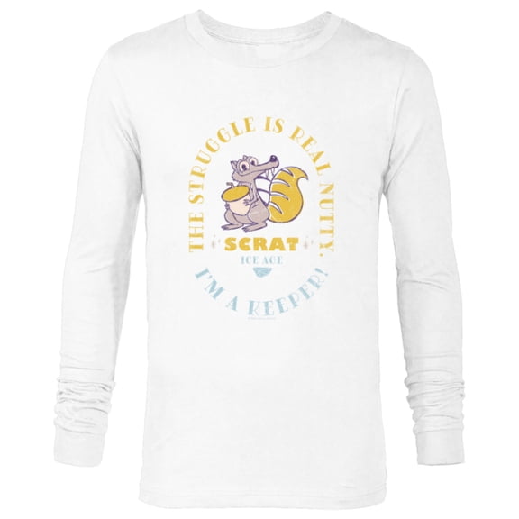 Ice Age Scrat The Struggle is Real Nutty - Long Sleeve T-Shirt for Men - Customized-White