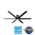 thumbnail image 3 of Hunter - Solaria Indoor/Outdoor Ceiling Fan With Light, Wall Control, 72-inch, Matte Black, Casual-style, 6-speed, Energy Star, 59628, for Porches, Bathrooms, 3 of 18