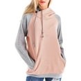 thumbnail image 1 of Women Hoodie Sweatshirt Long Sleeve Spliced Color Casual Pullover Tops with Pockets, 1 of 2