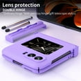 thumbnail image 3 of TECH CIRCLE Case Compatible with Motorola Moto Razr 2022, [Pen Holder] Silm Premium PU Leather Business Folding Hinge Protective Cover Case for Motorola Moto Razr 2022, Purple, 3 of 9