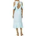 thumbnail image 2 of maison Jules Womens Ruffled Cold-Shoulder Midi Dress, Blue, X-Large, 2 of 2