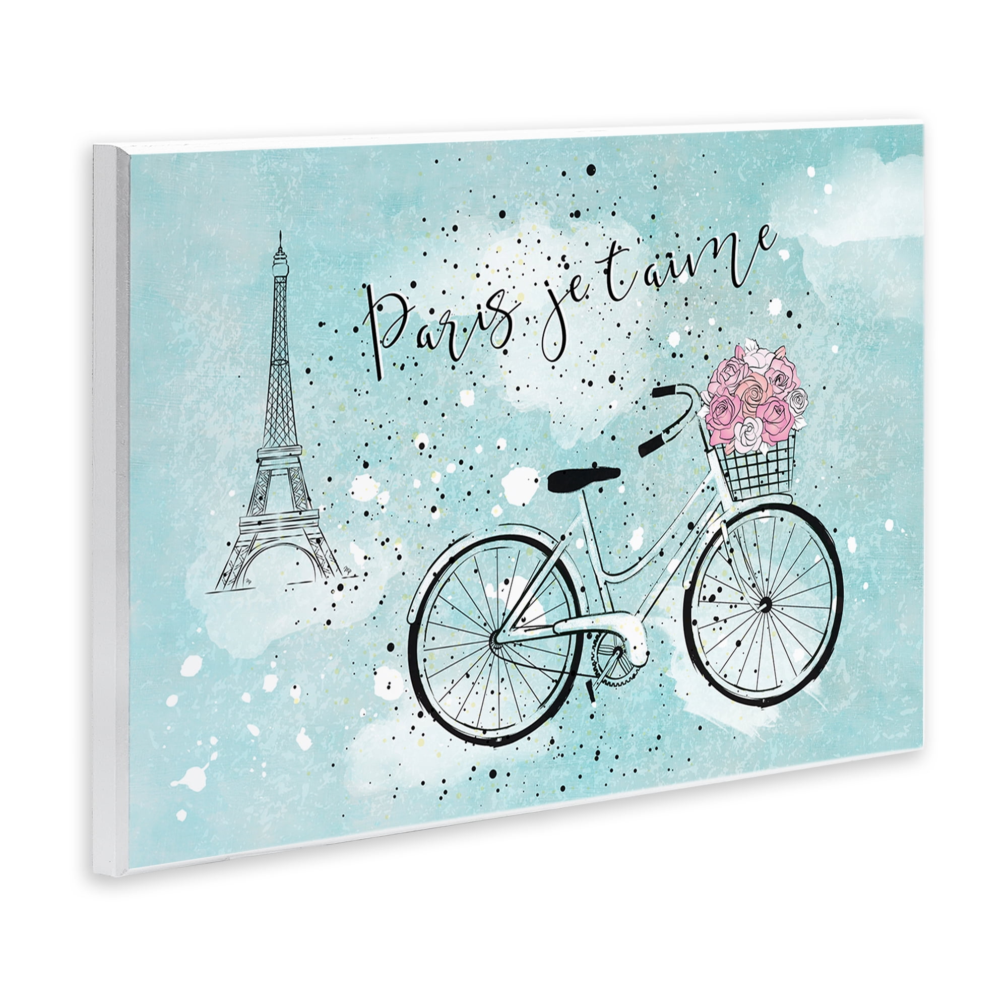 Stupell Industries Love Paris Bicycle Cities & Countries Painting Unframed Art Print Wall Art, 19 x 13