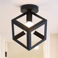 thumbnail image 1 of E27 Modern Taklampa Metall Fyrkantig Pendel Lampa Skärm för Sovrum Vardagsrum, 1 of 4