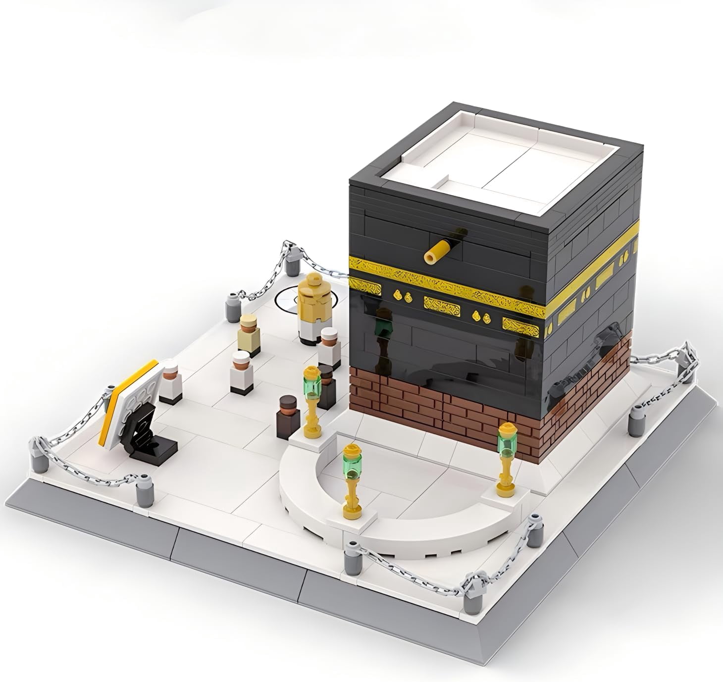 Islamic Mosque Kaaba Architectural Model Building Block Sets Muslim Bricks Toy Hajj Kit Eid,446 Pieces