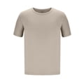 thumbnail image 6 of Yuanlook Men's Crew Neck Short Sleeve Blank Tee, Solid Plain Smooth Fabric Loose Fit Basic Daily Casual T-Shirt M-5XL, 6 of 7