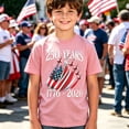 thumbnail image 2 of RTKFRFLM Kids US 250th Semiquincentennial T-Shirt 4th of July Patriotic American Flag Print Crewneck Short Sleeve Graphic Tee for Boys Girls, 2 of 4