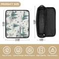 thumbnail image 4 of Hair Tool Organizer Bag with Heat Resistant Mat Removable Travel Storage Case for Hot Air Brushes Curling Irons Vintage Christmas Winter Scene, 4 of 8
