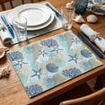 thumbnail image 5 of Coastal Placemats,Washable Table Mats for Kitchen Dining Seasonal Party Decor, 5 of 6