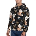 thumbnail image 3 of Sikiie Lilies Flowers Men's Hoodie, Essentials Hoodie, Sweatshirt, Pullover Hooded Sweatshirt for Men-4X-Large, 3 of 7
