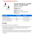 thumbnail image 2 of Front Lower Ball Joint Set - Compatible with 2002 - 2007 Mazda B3000 2003 2004 2005 2006, 2 of 2
