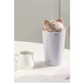 thumbnail image 3 of Taza de café con tapa de gato, taza de viaje de cerámica con tapa de gato 3d, taza alta reutilizable para té, leche, té de burbujas (púrpura). Afortunado Sencillez, 3 of 5