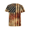 thumbnail image 4 of Weiqiqre Womens T Shirts American Flag Shirt for Women Firework Fourth of July T Shirt Patriotic Graphic Tee USA Flag Short Sleeve Tops, 4 of 5