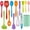 Multicolor, variant on Walchoice 14 Pcs Cooking Utensils Set with Holder, Heat Resistant Silicone Kitchen Cookware Utensils Set, Kitchen Cooking Tools Includes Spatula Spoon Turner Whisk Tong, Dishwasher safe, Red