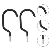 TAILTOSS Bike Storage Hooks 2Pcs Black Steel Hanger for Space Saving in 11.8x4.1in