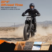 20 Fat Tire Electric Bike for Adults, 1500W Peak Dirt Ebike, 48V 17.5Ah Battery, Electric Mountain Bike for Men, UL2849