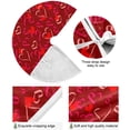 thumbnail image 2 of FMSHPON Valentine's Day Beautiful Red Love Heart Xmas Christmas Tree Skirt Stand Mat for Holiday Party Decoration Indoor Outdoor 48 inches, 2 of 6