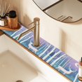 thumbnail image 2 of Yayeee Faucet Mat for Kitchen Sink 30" Diatomite Long Splash Guard Pad, Purple Night Deer, 2 Pack, 2 of 7