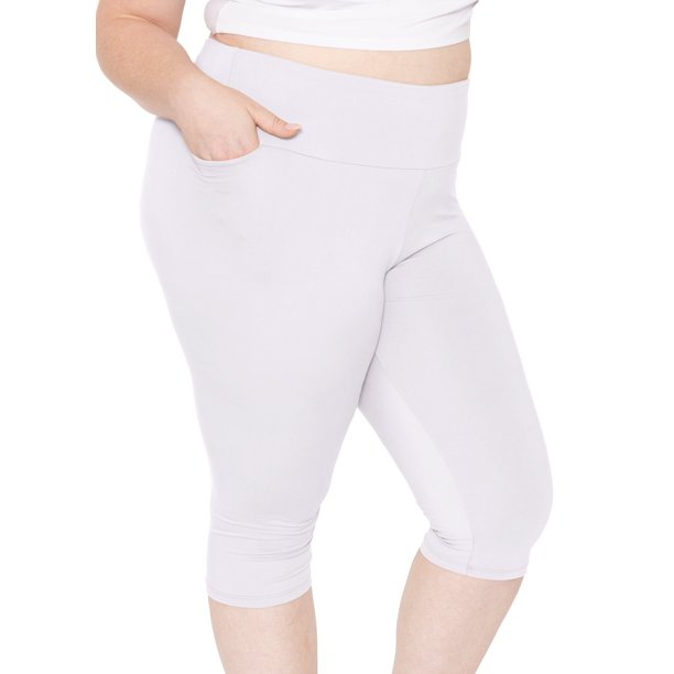 Stretch Is Comfort Women's Oh so Soft High Waist Knee Length Leggings