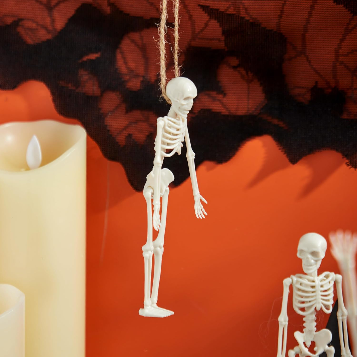 Joyfy Posable Halloween Skeleton Figurines, 6", 12 Pc photo 4