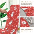 thumbnail image 5 of Yayeee 2 Pack Dining Chair Covers Stretch Parson Chairs Slipcovers Seat Protector, Red Snowman, 5 of 6