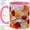 Pink, variant on Autumn Maple Leaf Accent Mug, 11oz Ceramic Coffee Cup for Fall Lovers