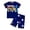 Dark Blue#F, variant on JCCXIN Boys Outfit Sets For Home Casual Comfortable Short Sleeve Tops And Shorts Combo 3 8 Classic Clothes Sets
