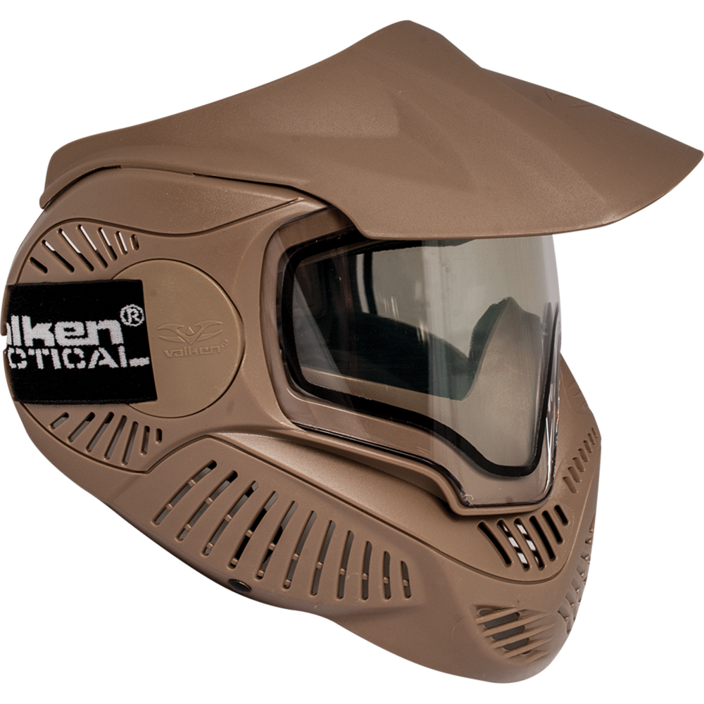 Valken Paintball MI7 Goggle/Mask with Dual Pane Thermal Lens Tan
