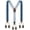Light Blue, variant on Mens Button End Suspenders 49 Inch Y-Back Adjustable Elastic Tuxedo Suspenders