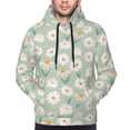 thumbnail image 4 of KLL Daisies Flowers Print Mens Hoodie Long Sleeve Casual Pullover Hooded Sweatshirt Fashion Drawstring Hoodies with Pocket-XX-Large, 4 of 6